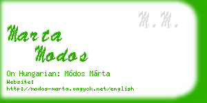 marta modos business card